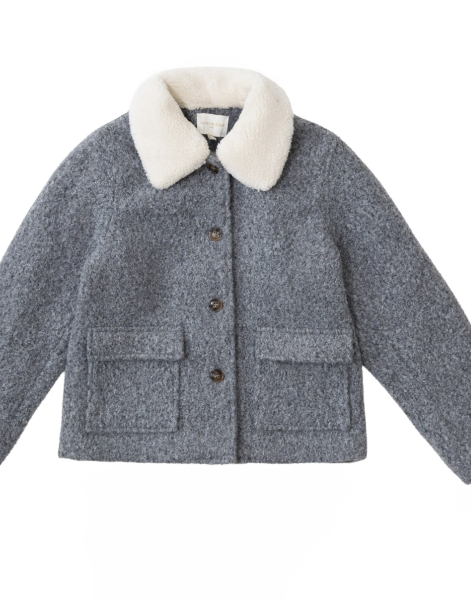 La Petite Etoile Korte Mantel 'Nattie' - Gris - La Petite Etoile