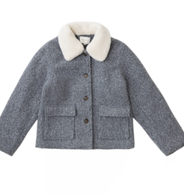 La Petite Etoile Korte Mantel 'Nattie' - Gris - La Petite Etoile
