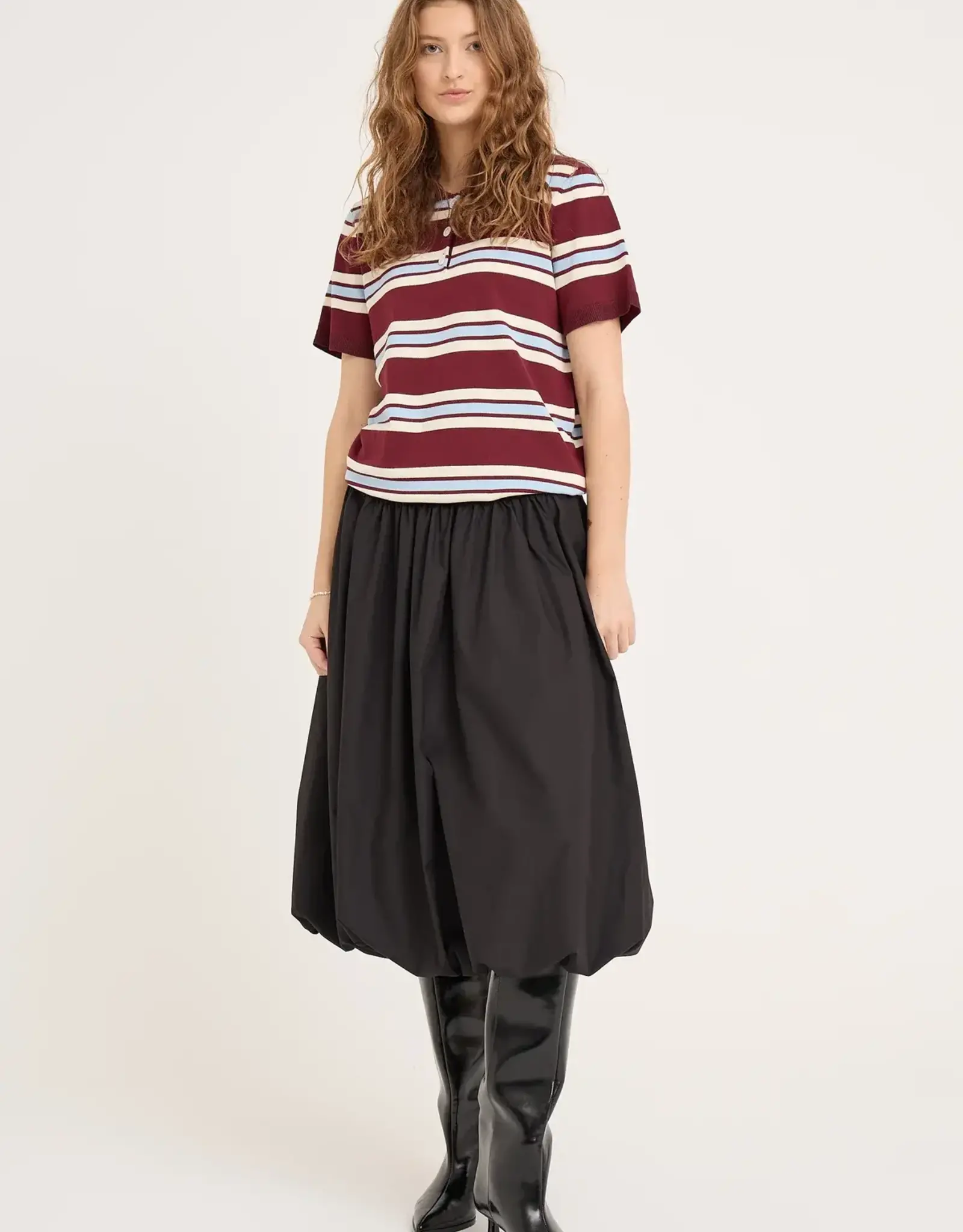 A view Polo 'Stripe' - Burgundy/White/Blue - A View