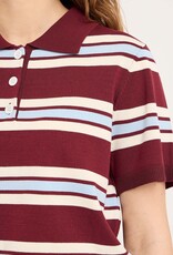 A view Polo 'Stripe' - Burgundy/White/Blue - A View