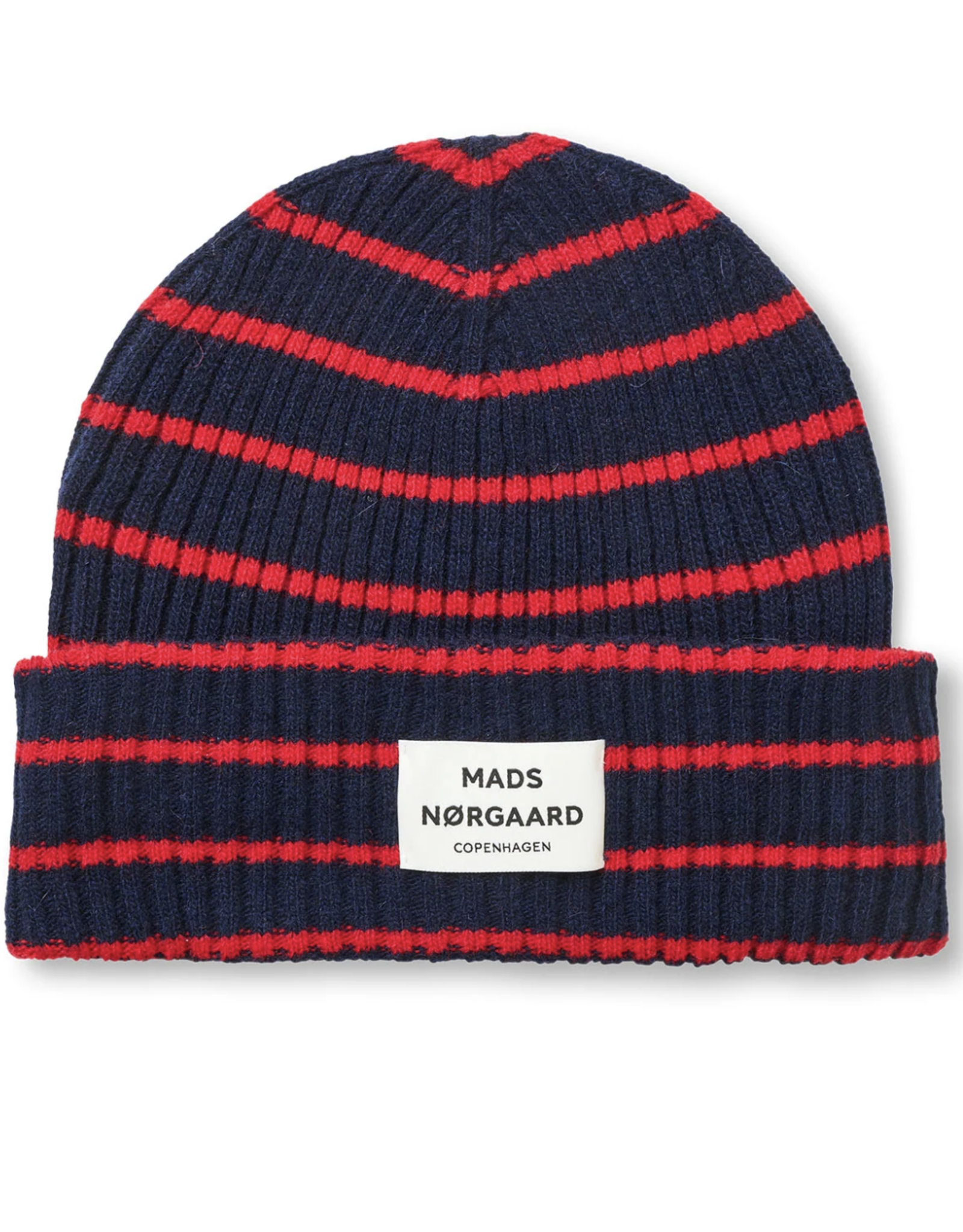 Mads Norgaard Muts Stripe 'Yota' - Parisian Night/High Risk Red - Mads Norgaard - One Size