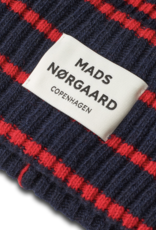 Mads Norgaard Muts Stripe 'Yota' - Parisian Night/High Risk Red - Mads Norgaard - One Size