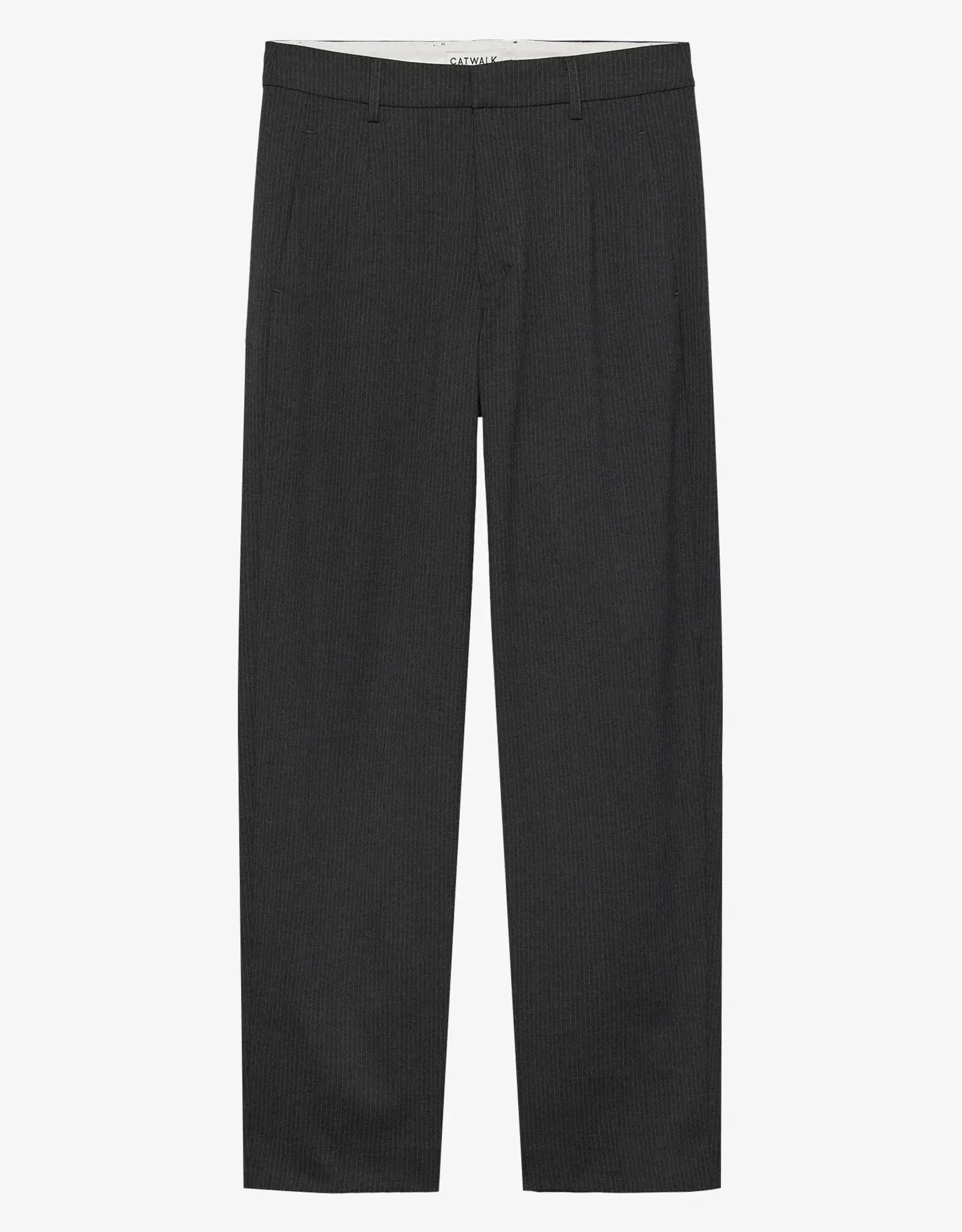 Catwalk Junkie Broek Pin Stripe 'Tapered' - Dark Grey Melange - Catwalk Junkie