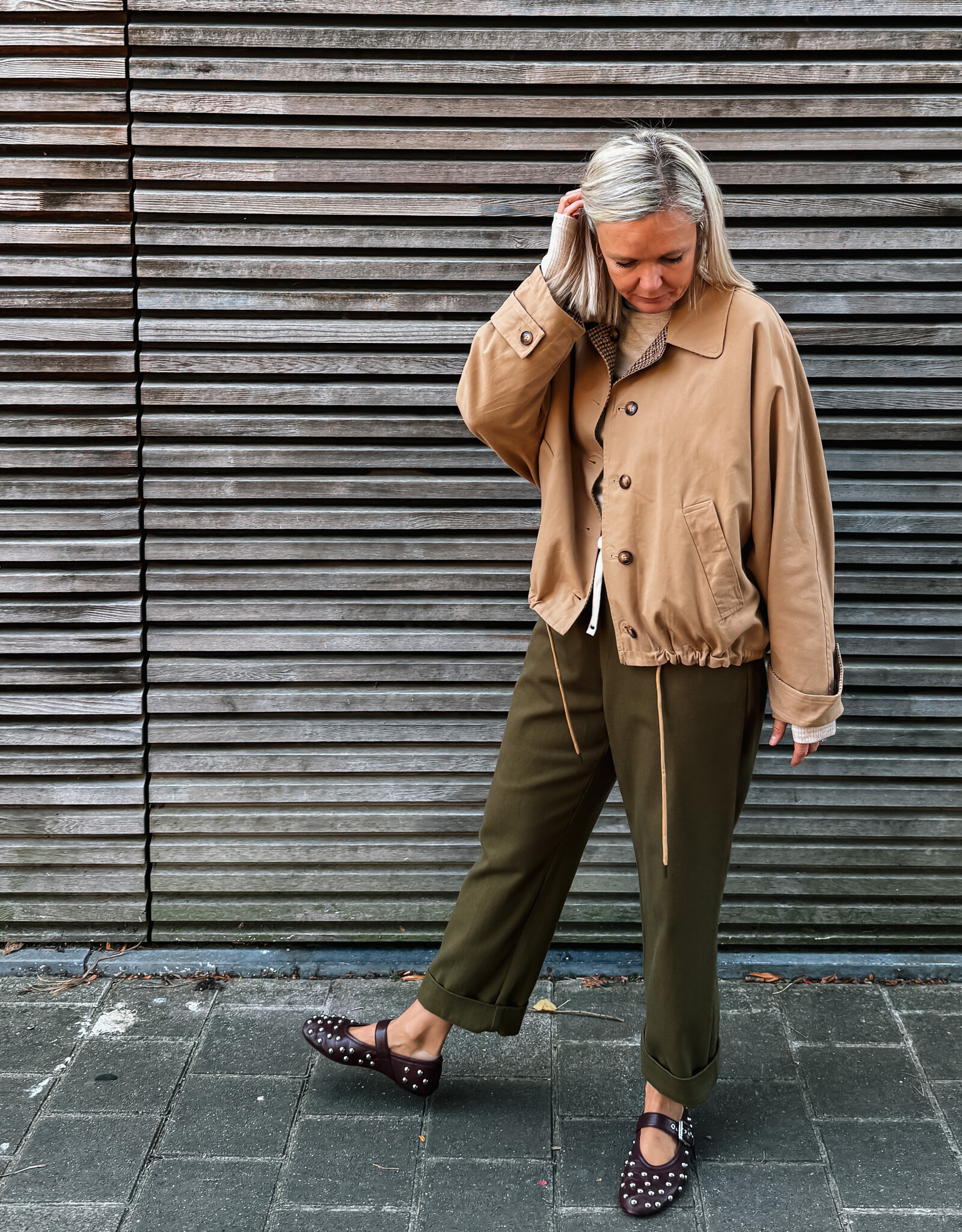 Laure+Max Broek 'Primo' - Kaki - Laure+Max