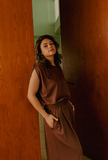 Monré Top 'Zaar' - Bruin - Monré