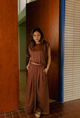 Monré Top 'Zaar' - Bruin - Monré