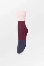 Becksöndergaard Socks Colourblock  'Bam' - Graystone Blue - Beck Söndergaard