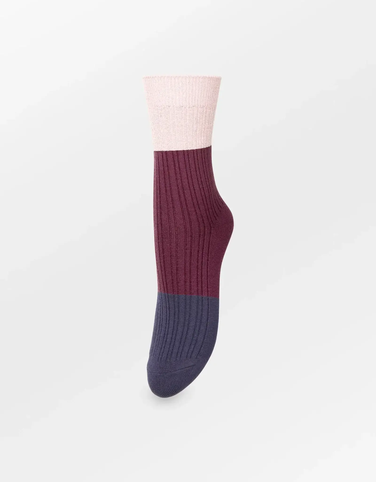 Becksöndergaard Socks Colourblock  'Bam' - Graystone Blue - Beck Söndergaard