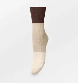 Becksöndergaard Socks Colourblock  'Bam' - Birch White - Beck Söndergaard
