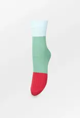 Becksöndergaard Socks Colourblock  'Bam' - Iceberg Green - Beck Söndergaard