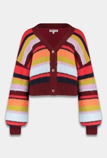 Harper&Yve Cardigan 'Noor' - Stripe Multi Racing Red - Harper&Yve