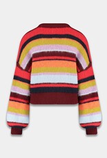 Harper&Yve Cardigan 'Noor' - Stripe Multi Racing Red - Harper&Yve