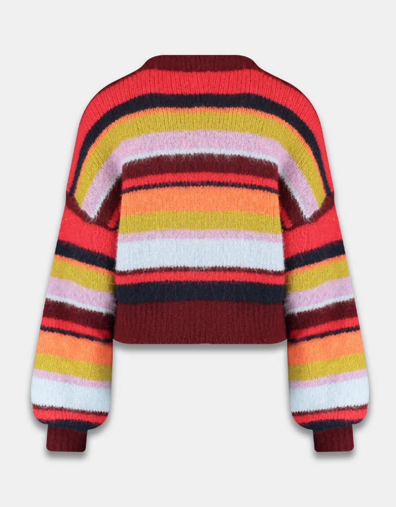 Harper&Yve Cardigan 'Noor' - Stripe Multi Racing Red - Harper&Yve