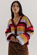 Harper&Yve Cardigan 'Noor' - Stripe Multi Racing Red - Harper&Yve