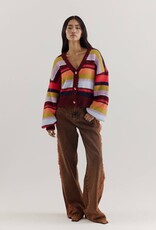 Harper&Yve Cardigan 'Noor' - Stripe Multi Racing Red - Harper&Yve