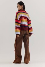 Harper&Yve Cardigan 'Noor' - Stripe Multi Racing Red - Harper&Yve