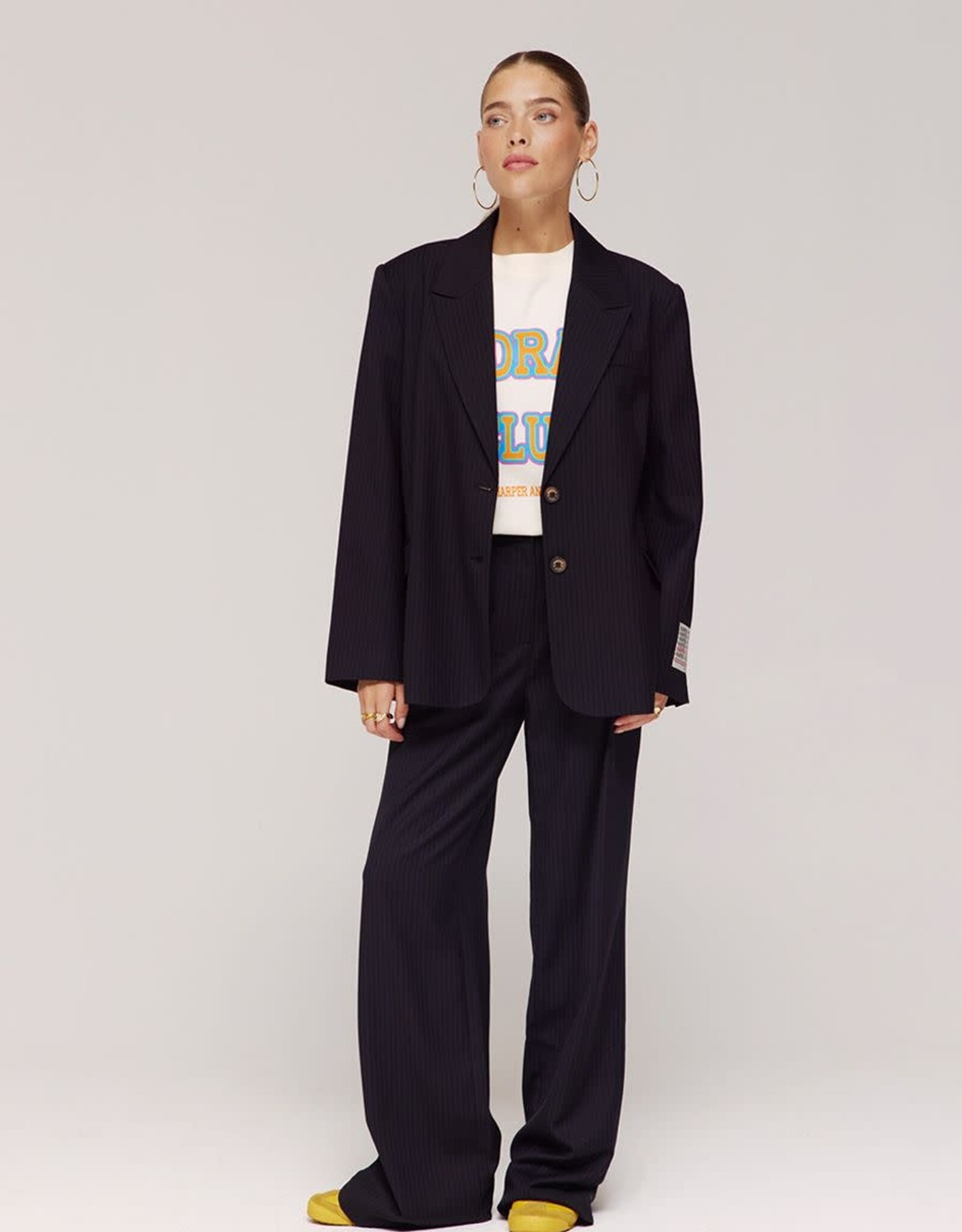 Harper&Yve Blazer 'Anna' - Stripe Black Vintage Blue - Harper&Yve