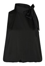 Blouse Drapy Satin 'Veda' - Black - Neo Noir