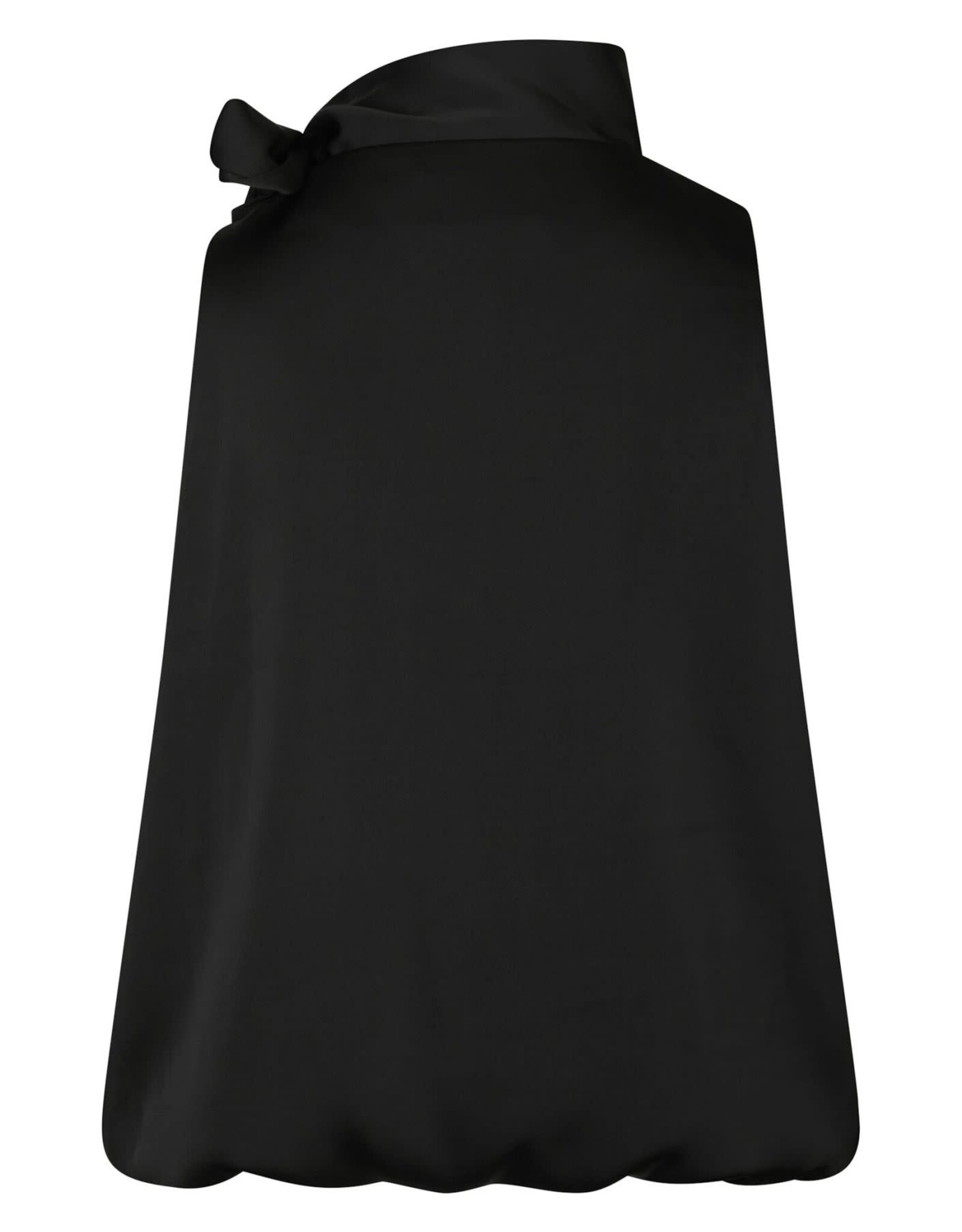 Blouse Drapy Satin 'Veda' - Black - Neo Noir