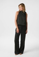 Blouse Drapy Satin 'Veda' - Black - Neo Noir
