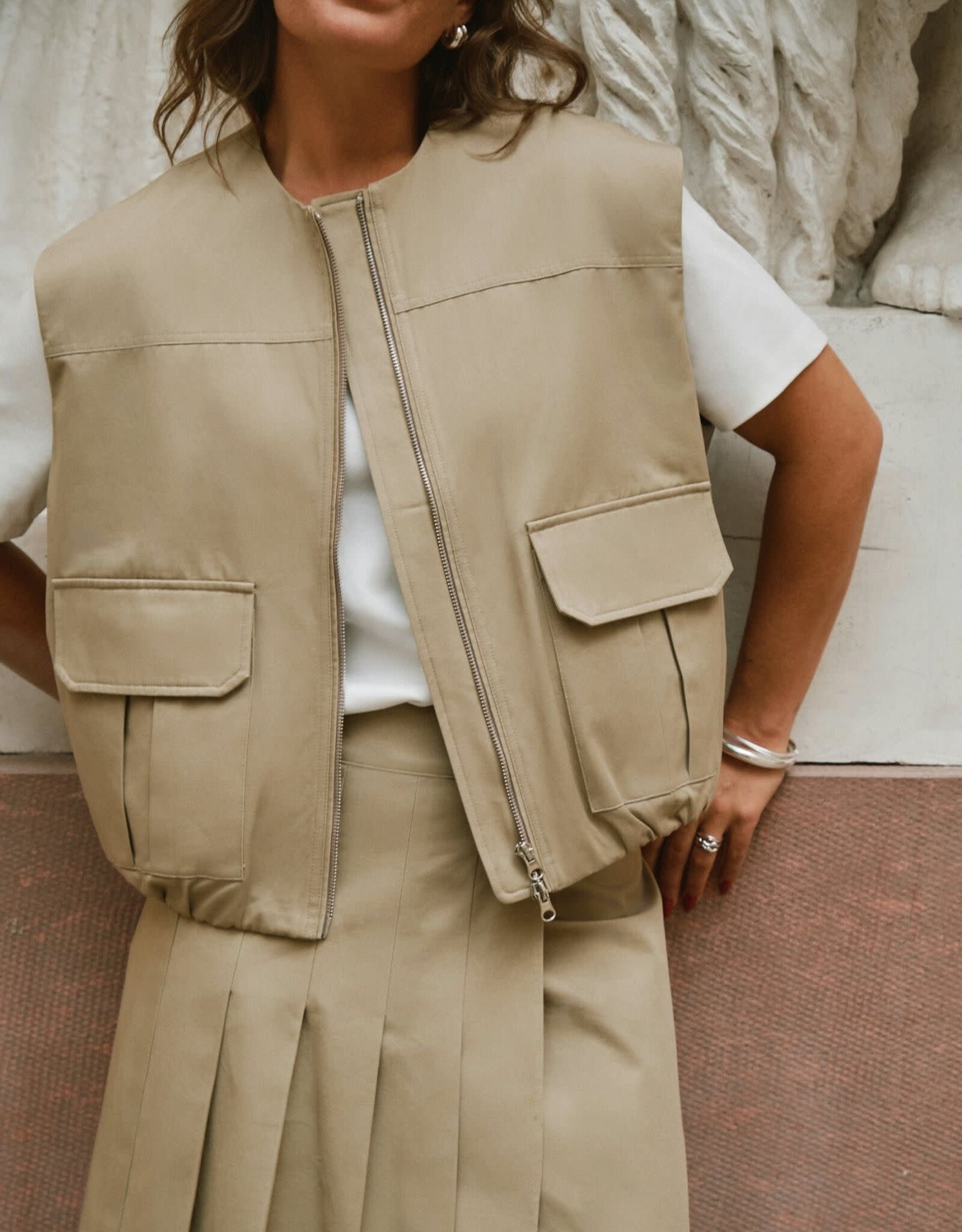 Waistcoat Balloon  'Flo' - Taupe - Neo Noir