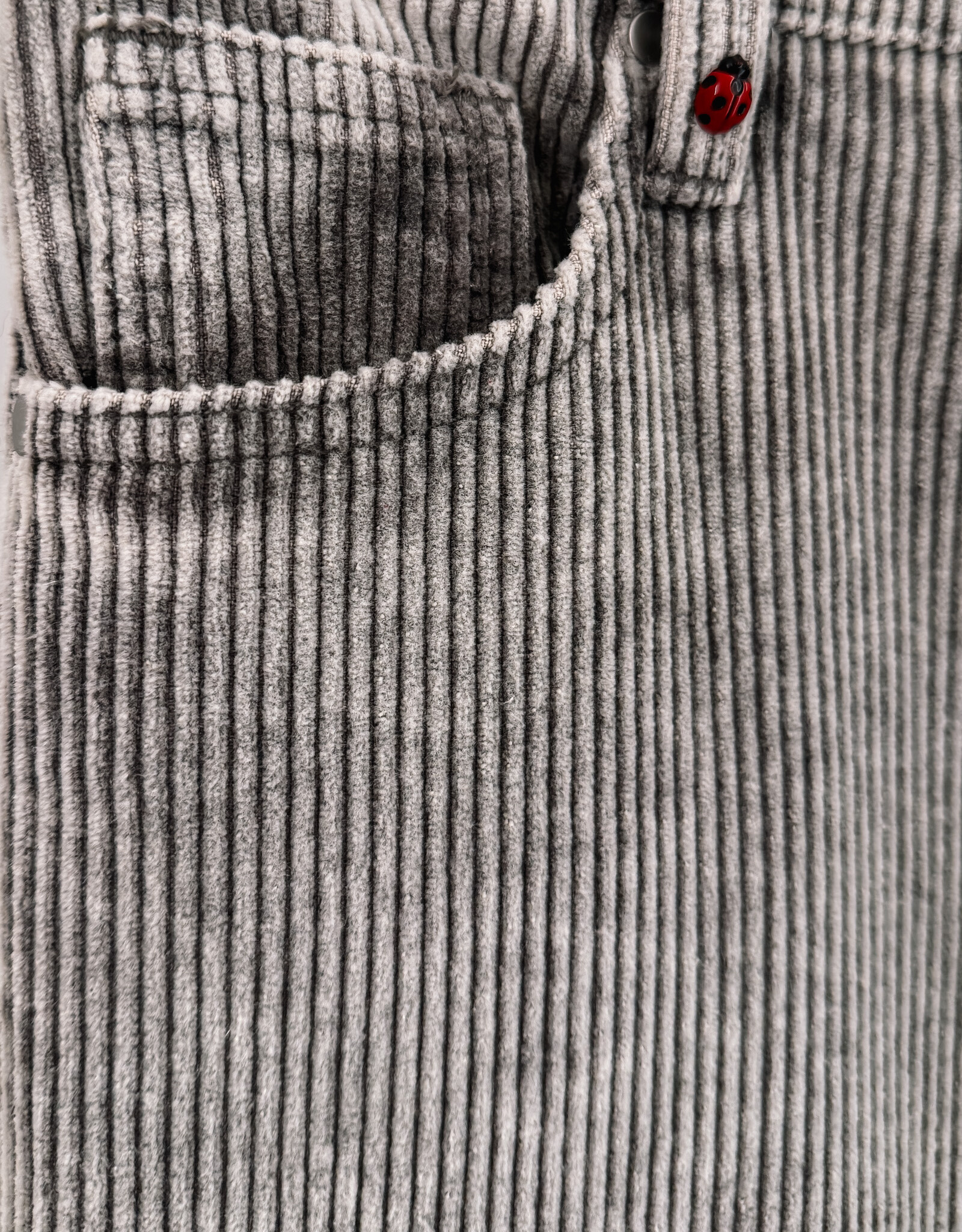 F.A.M. Broek Velours 'Pola' - Grey Long - KZ26SCV - F.A.M.