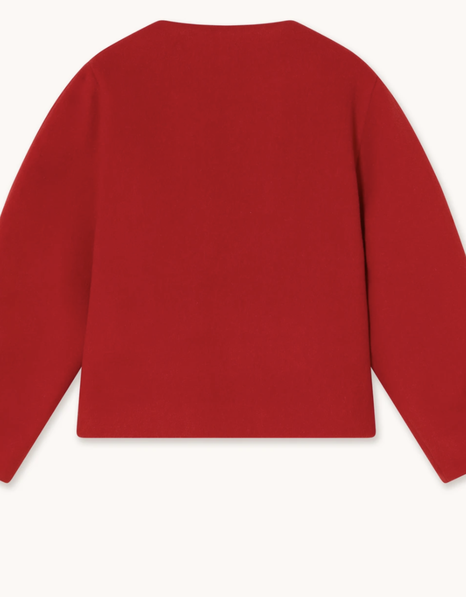 The Tiny Big Sister Jacket 'Buttoned Wool' - Red - The Tiny Big Sister