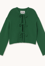 The Tiny Big Sister Cardigan 'Tie Detail' - Dark Green - The Tiny Big Sister