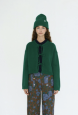 The Tiny Big Sister Cardigan 'Tie Detail' - Dark Green - The Tiny Big Sister