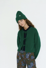 The Tiny Big Sister Cardigan 'Tie Detail' - Dark Green - The Tiny Big Sister