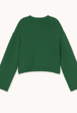 The Tiny Big Sister Cardigan 'Tie Detail' - Dark Green - The Tiny Big Sister