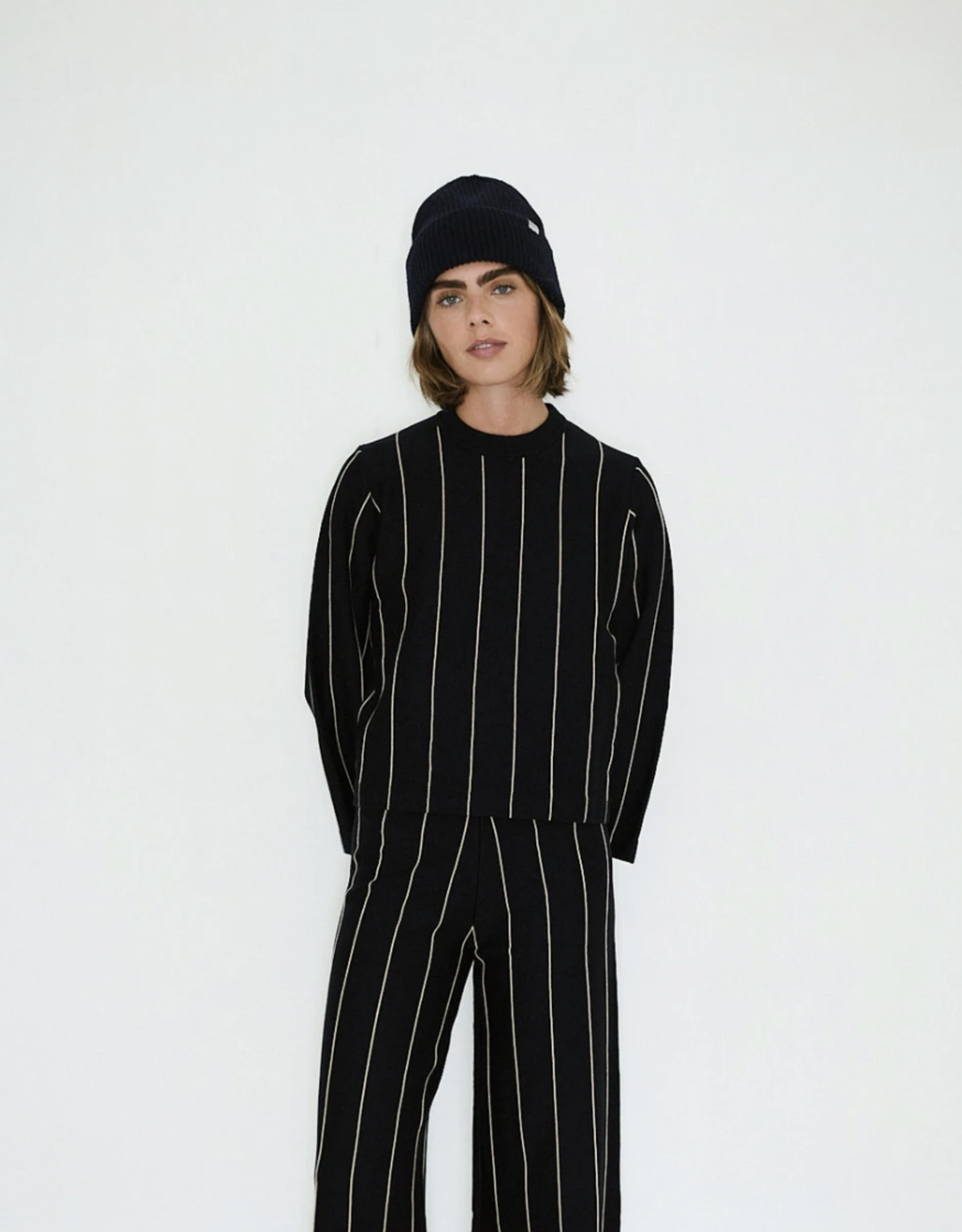 The Tiny Big Sister Pull  Striped 'Chloe' - Navy  - The Tiny Big Sister