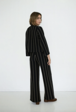 The Tiny Big Sister Striped knitted Trousers - Navy  - The Tiny Big Sister