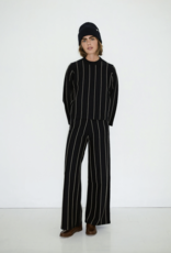 The Tiny Big Sister Striped knitted Trousers - Navy  - The Tiny Big Sister
