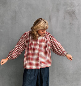 Hod Paris Blouse Carreaux 'Jolyne' - Carmin - Hod Paris