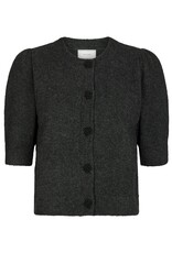Cardigan Korte Mouw 'Trudy' - Antracit Melange - Neo Noir