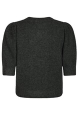 Cardigan Korte Mouw 'Trudy' - Antracit Melange - Neo Noir
