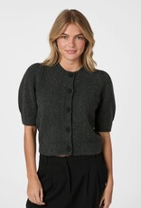 Cardigan Korte Mouw 'Trudy' - Antracit Melange - Neo Noir