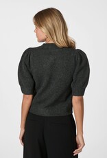 Cardigan Korte Mouw 'Trudy' - Antracit Melange - Neo Noir