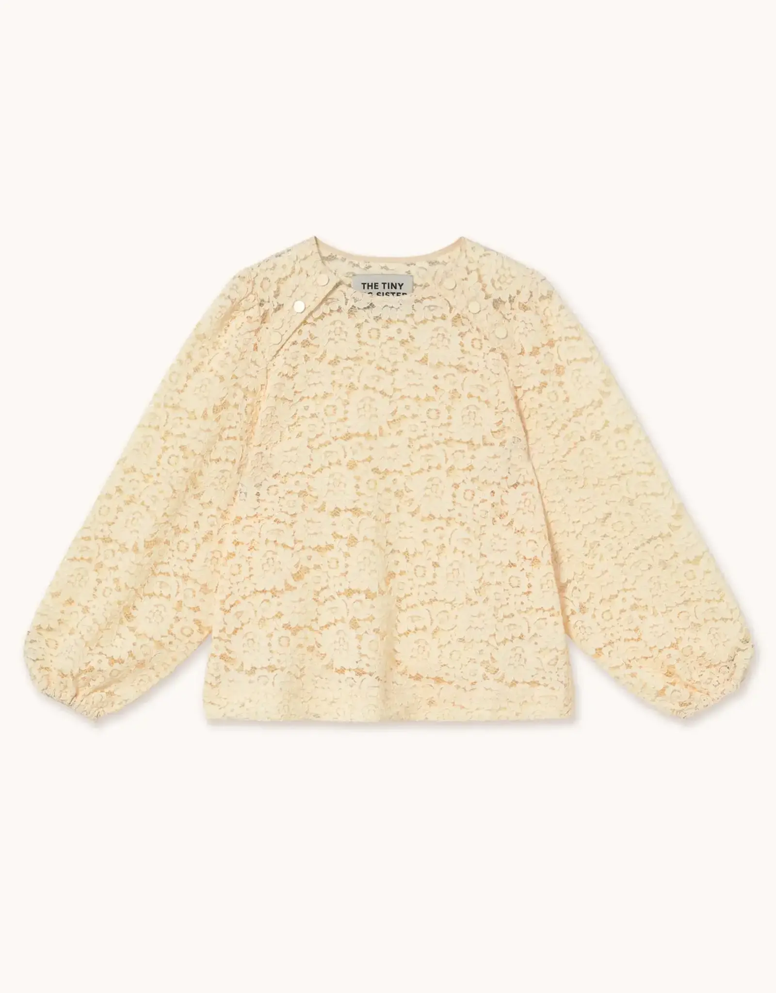 The Tiny Big Sister Blouse Lace  'Buttoned' - Light Cream - The Tiny Big Sister