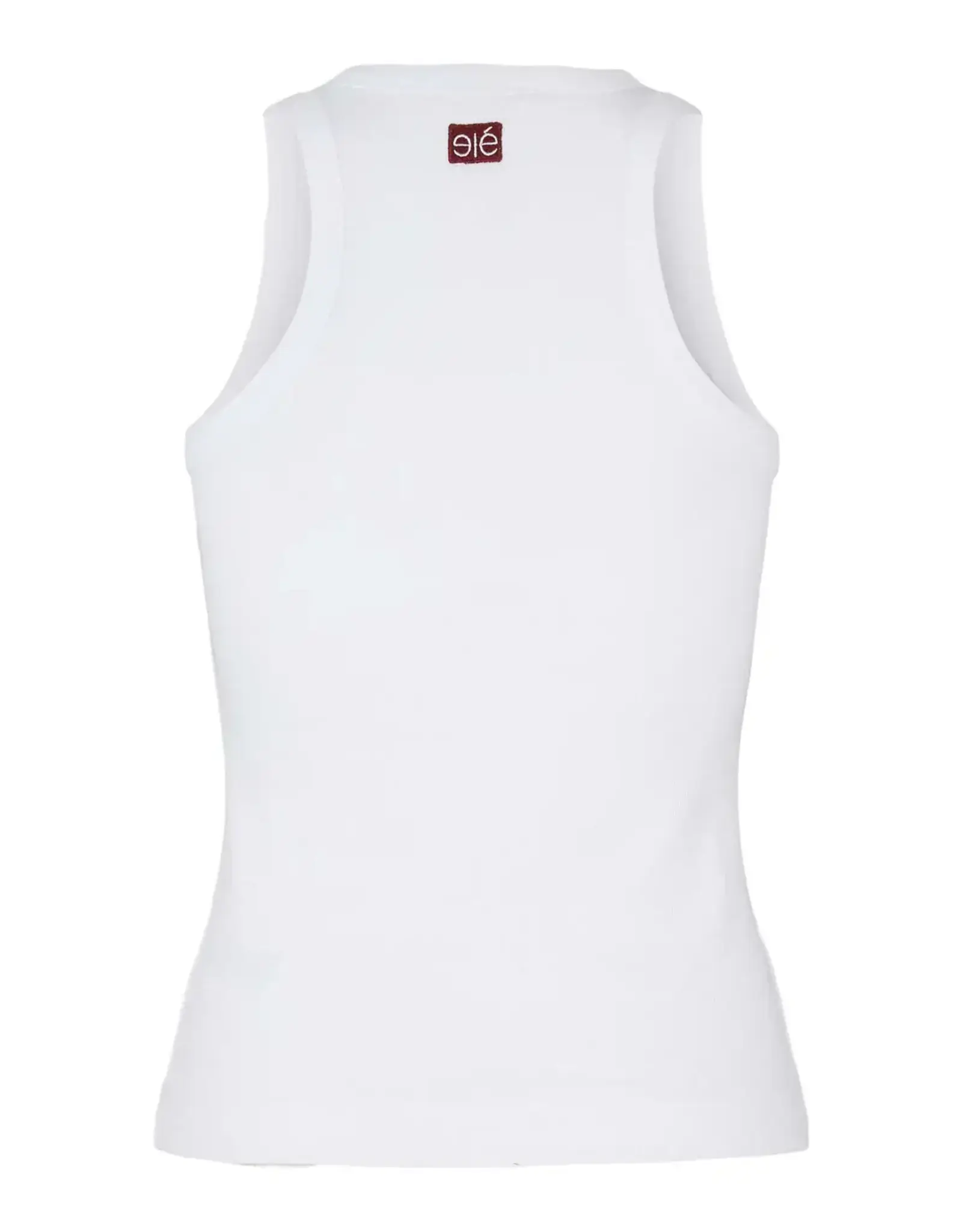 Esmé Studios Top Racerback Rib 'Blossom' - White - Esmé Studios