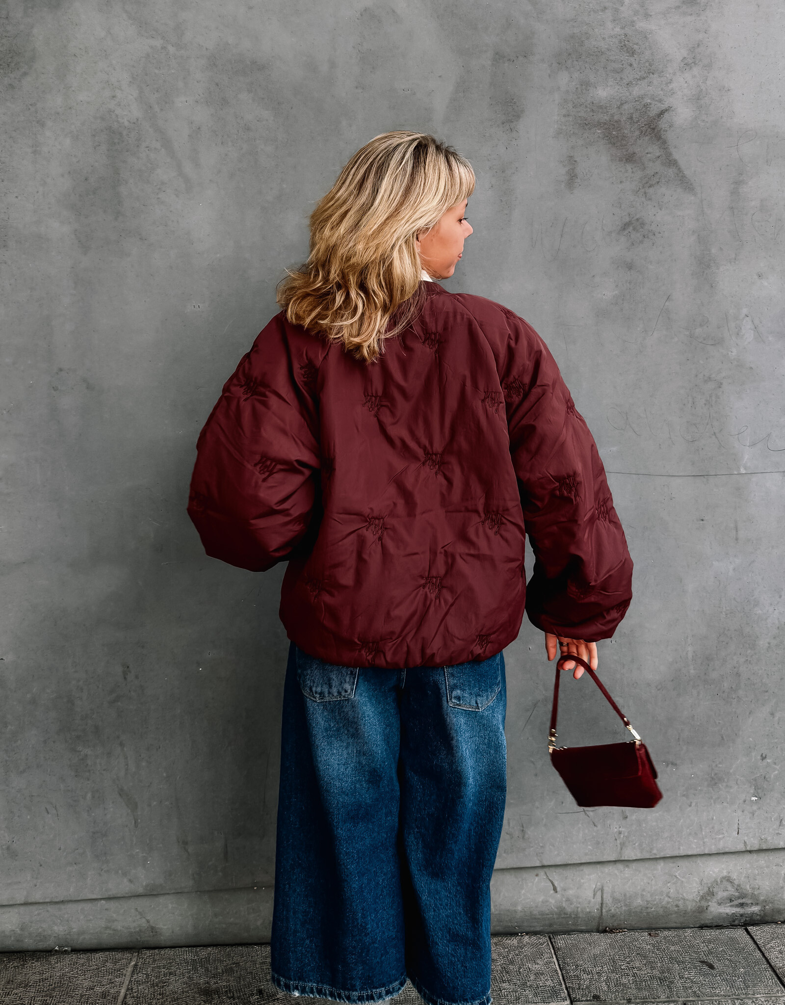 Harper&Yve Bomber 'Nori' - Wine Berry - Harper&Yve
