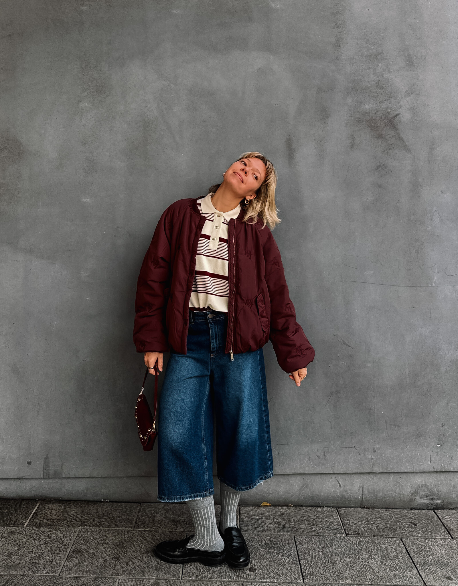 Harper&Yve Bomber 'Nori' - Wine Berry - Harper&Yve