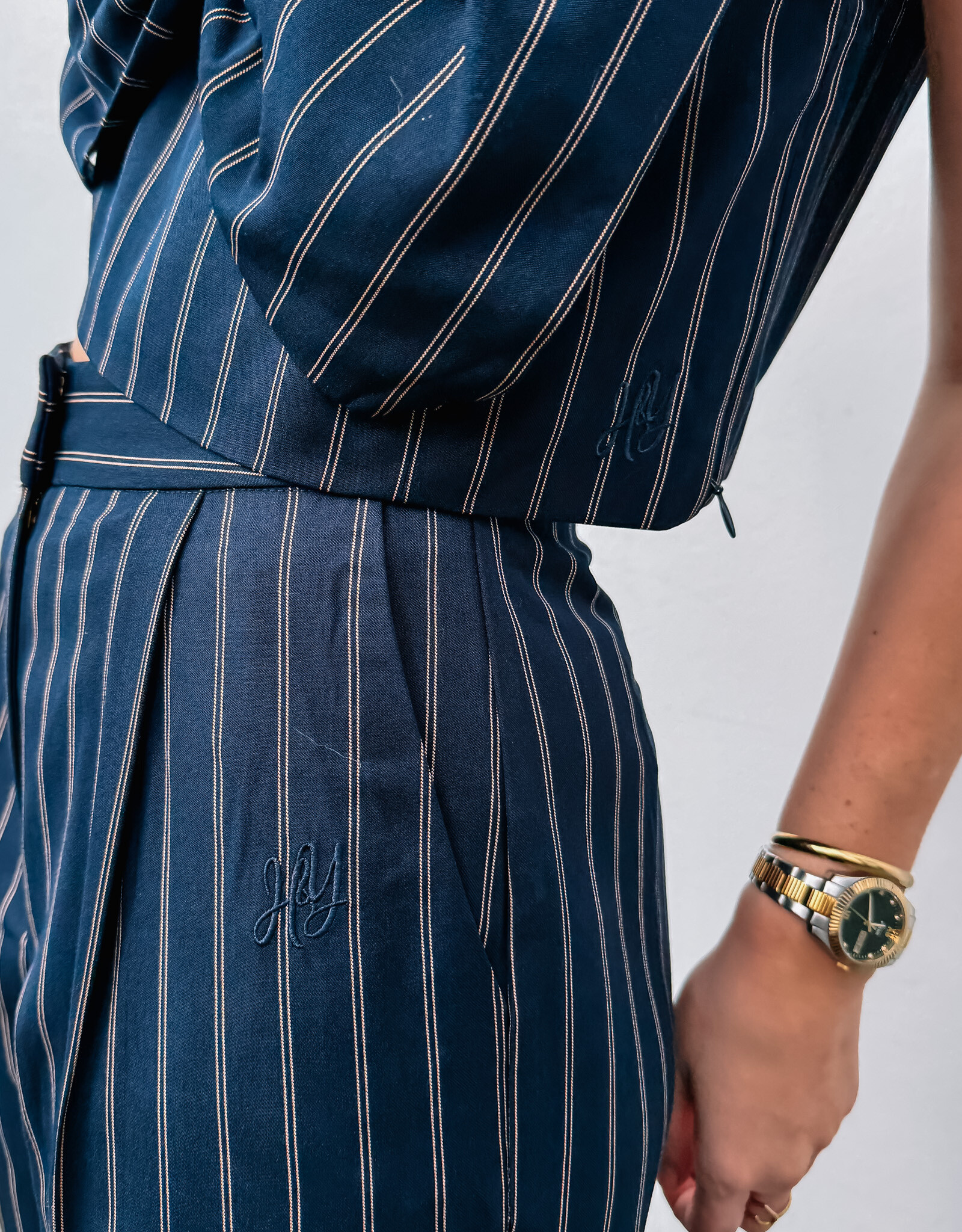 Harper&Yve Broek 'Anna' - Blue Stripe - Harper&Yve