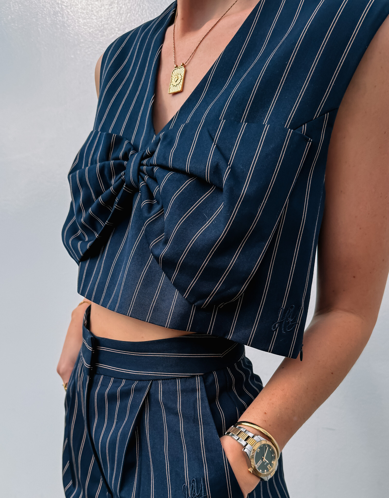 Harper&Yve Top 'Sabrina' - Blue Stripe - Harper&Yve