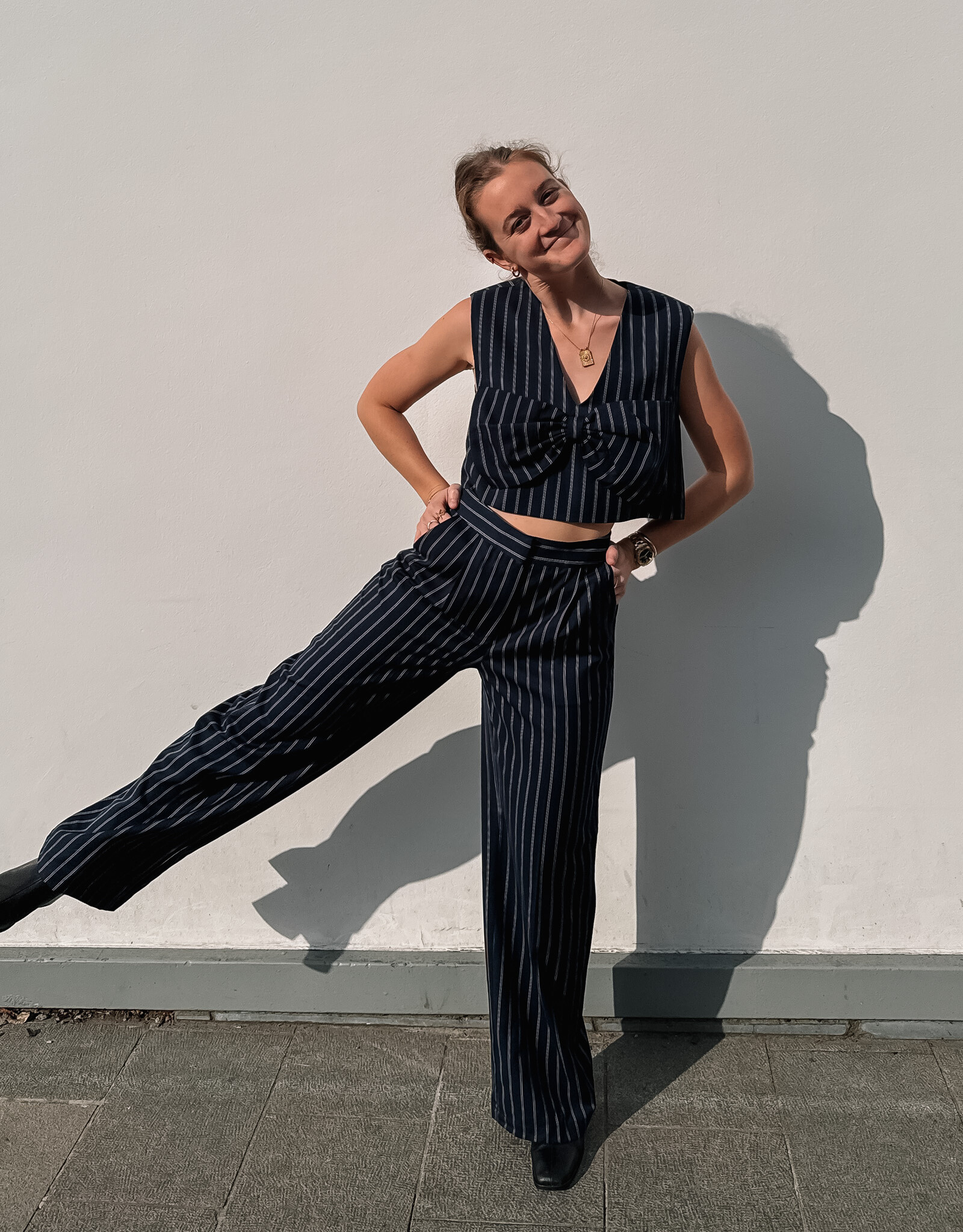 Harper&Yve Top 'Sabrina' - Blue Stripe - Harper&Yve