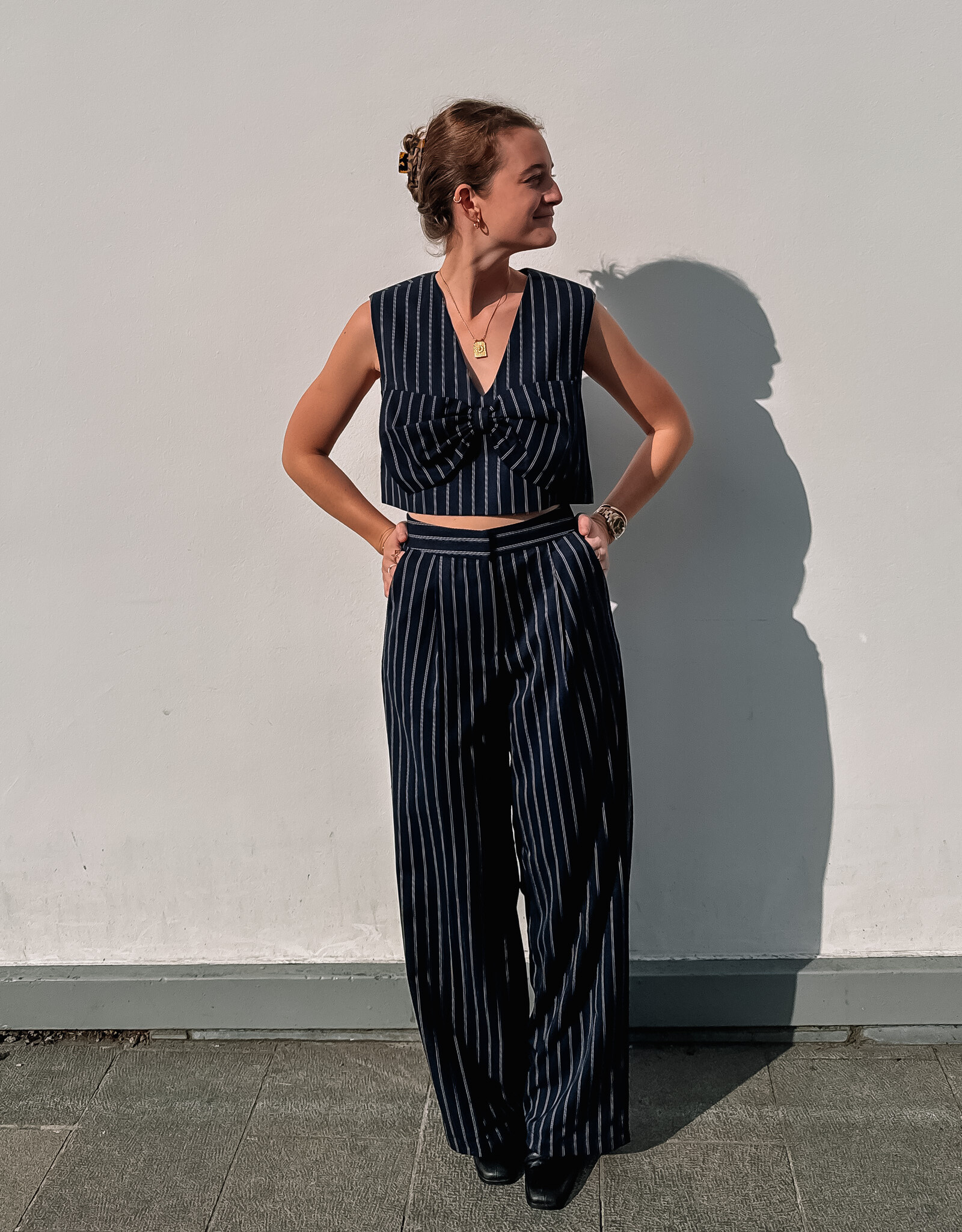 Harper&Yve Top 'Sabrina' - Blue Stripe - Harper&Yve