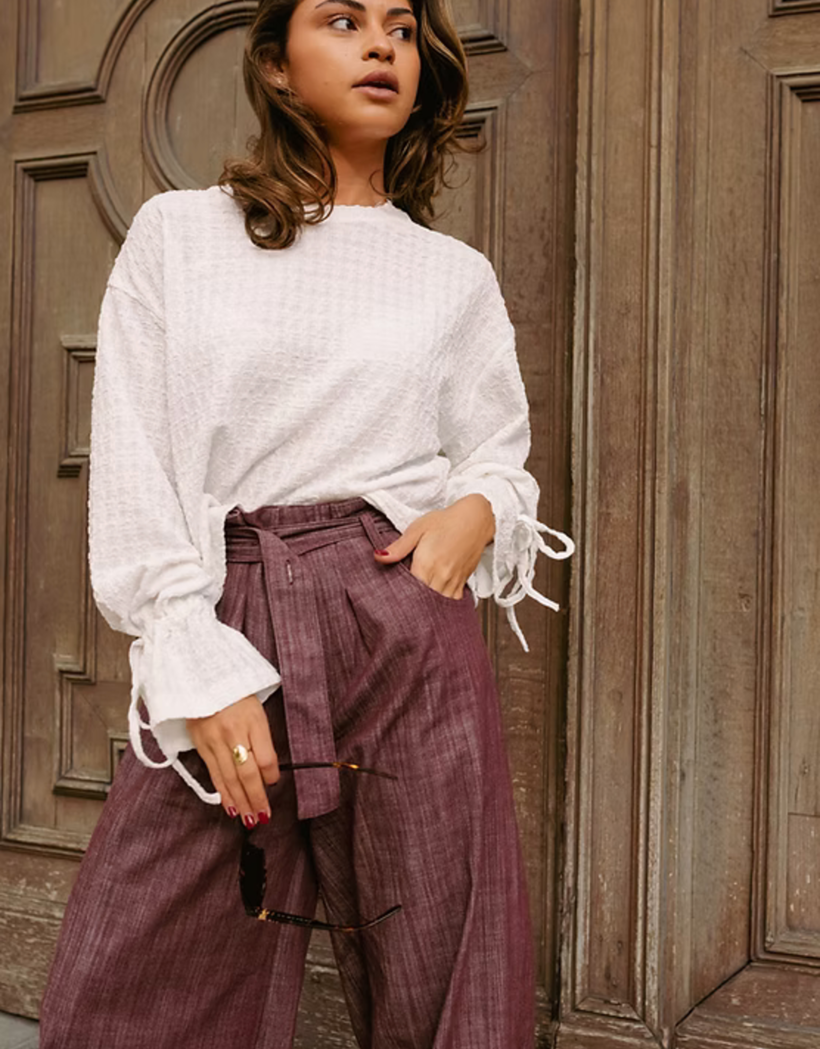 Monré Broek 'Renee' - Bordeaux -  Monré