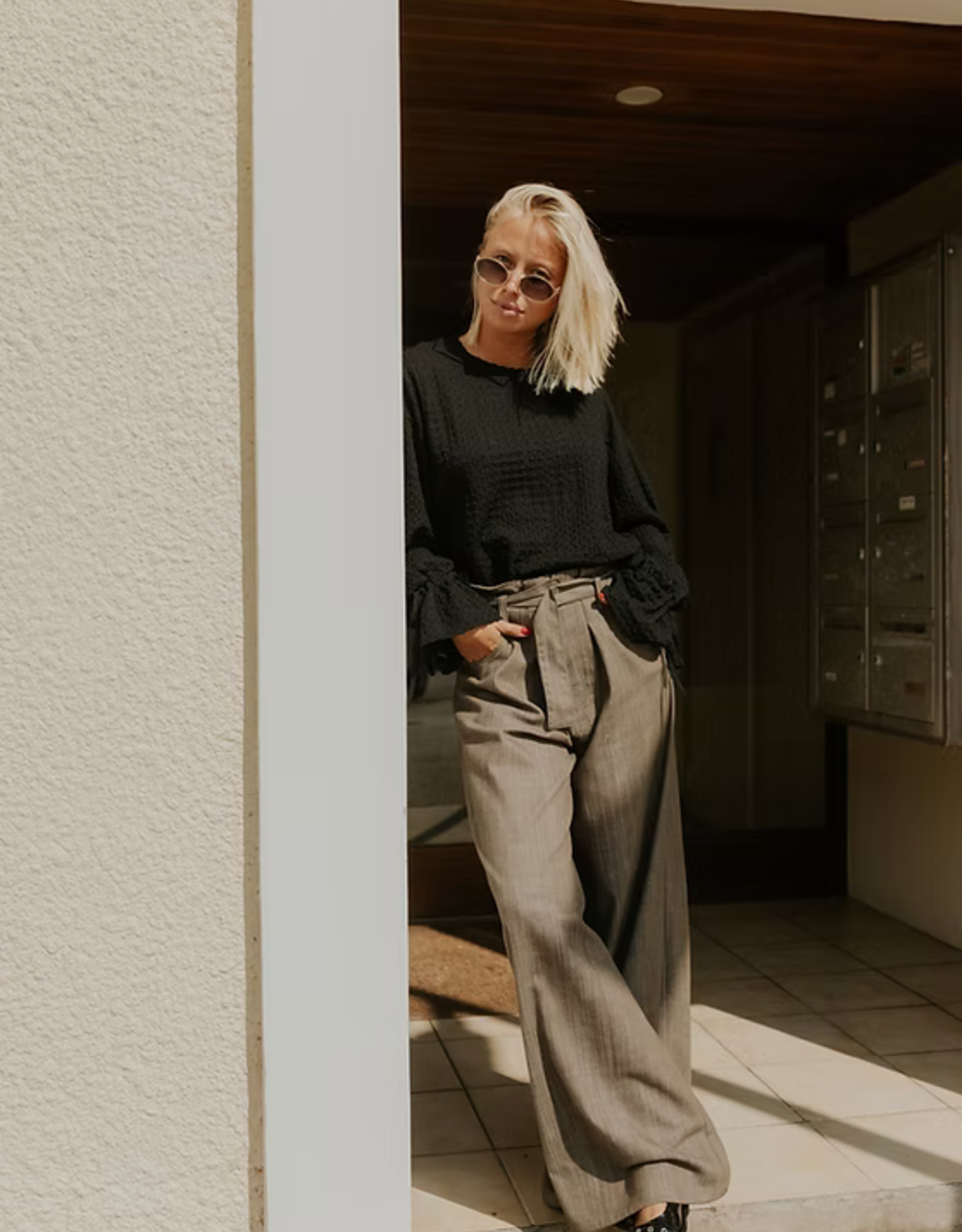 Monré Broek 'Renee' - Khaki -  Monré