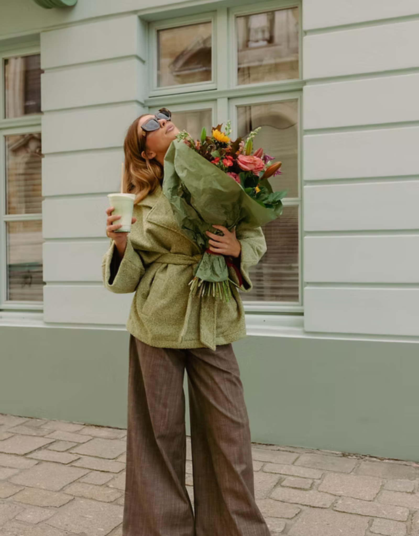 Monré Broek 'Renee' - Khaki -  Monré